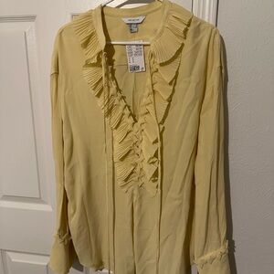 H&M Soft Yellow Ruffle Tunic